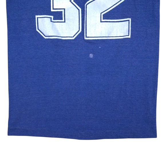 Vtg Sears Sportswear Football Jersey Youth M 10-12 Blue 70s 50/50 Retro Tee - Picture 4 of 10